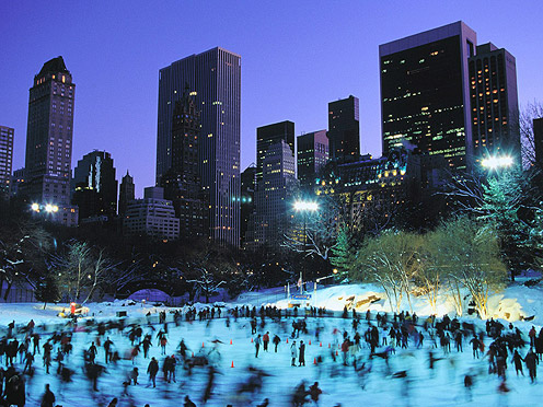 Skaters Wollman Rink, Central Park