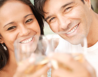 Woman and Man Drinking Alcohol