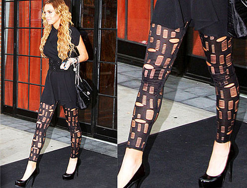 Anyway Lindsay Lohan who set the fashion for torn leggings believes so
