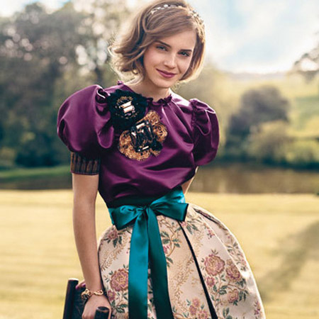 The Teen Vogue website posted some photos from Emma Watson's photoshoot and