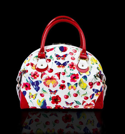 Marino Fabiani Flowers and Butterflies Handbag