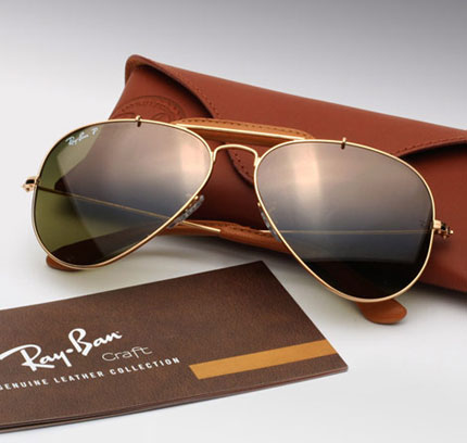 Ray-Ban Leather Sunglasses