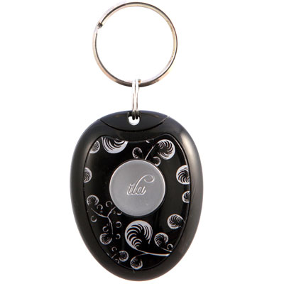 Ila Pebble Keyring Alarm, black