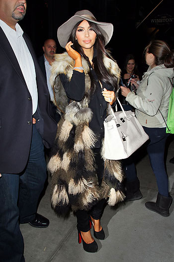 Kim Kardashian fears fur