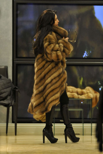Kim Kardashian fur wardrobe