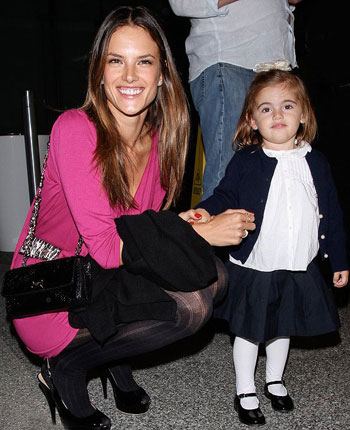 Alessandra Ambrosio with daughter Anna