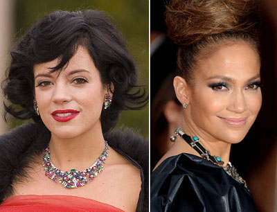 Lily Allen and Jennifer Lopez makeup