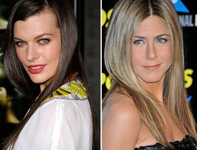 Milla Jovovich and Jennifer Aniston Makeup