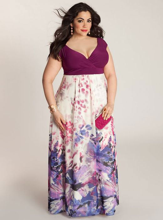 long dress for fat girl to look slim