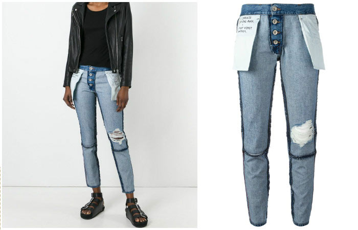 inside out jeans trend