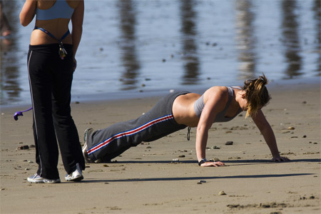 Two Women Training