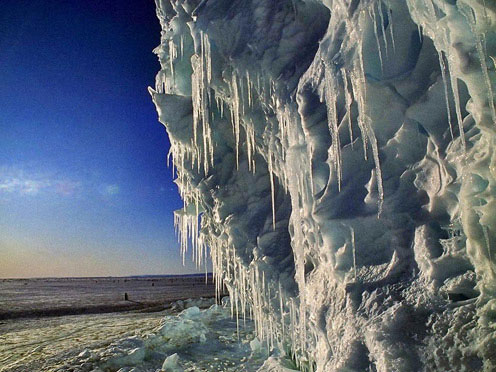 Icicles in Antarctica