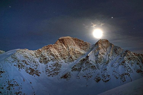 Mount Elbrus at Night