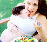 Pregnant Woman Eating 