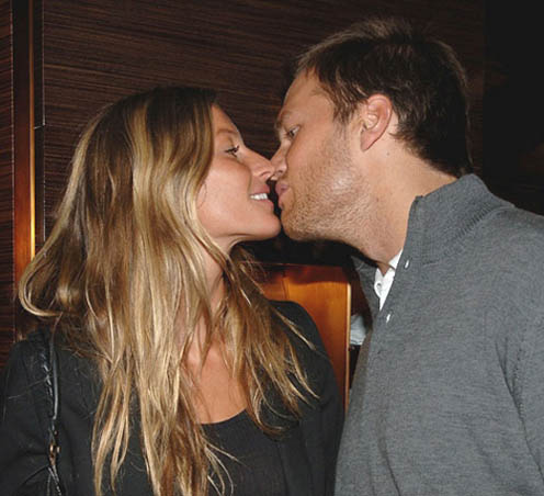 Gisele Bundchen and Tom Brady Kissing