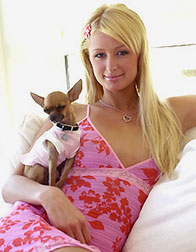 Paris Hilton and Her Dog