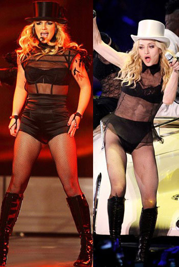 Britney and Madonna in Similar Costumes