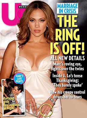 Us Magazine Cover - Jennifer Lopez without the Ring