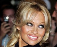 Pamela Anderson Gets Scared at the Mirror