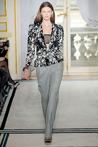 Balenciaga Black and White Jacket and Grey Pants