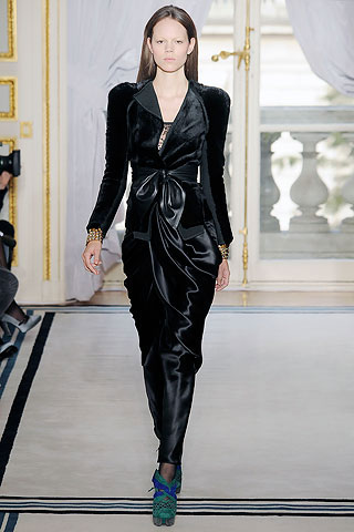 Balenciaga Black Velvet Long Dress