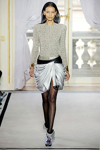 Balenciaga White Silk Skirt