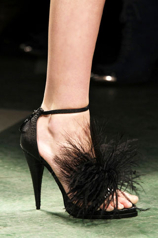 Givenchy High Heel Feather Strap Sandals