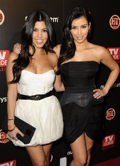 Kim and Kourtney Kardashian