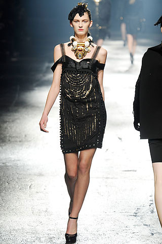 Lanvin Balck Mini Dress with Necklace