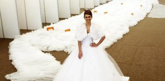 Longest Wedding Gown Train in the World