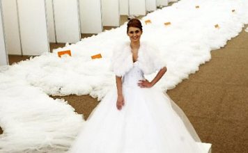 Longest Wedding Gown Train in the World