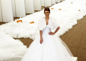 Longest Wedding Gown Train in the World