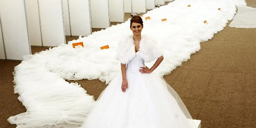 Longest Wedding Gown Train