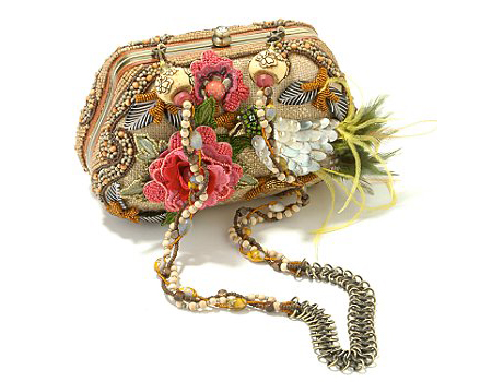 Mary Frances Clutch with Red Flowers