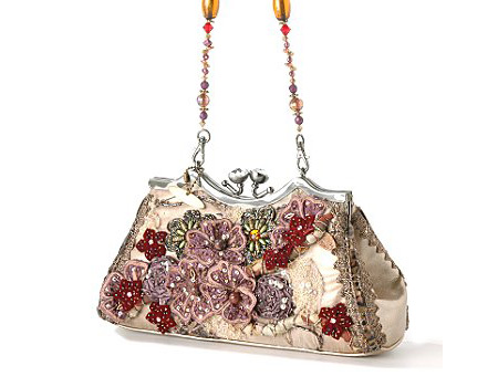 Mary Frances Pink Flowers Bag