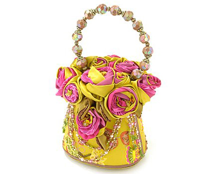 Mary Frances Yellow Roses Bag