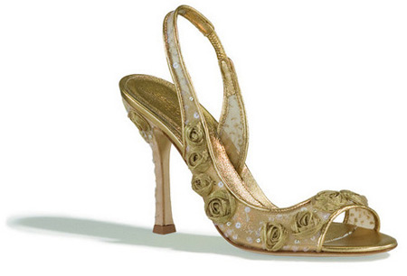 Sergio Rossi Golden Rose Sandals