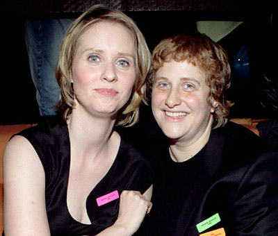 Cynthia Nixon and Christine Marinoni 