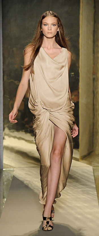 Donna Karan Gold Silk Dress