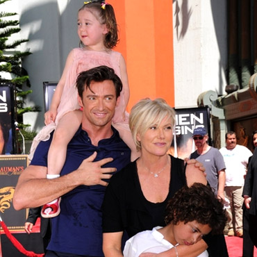 Hugh Jackman and Deborah-Lee Furness with Kids