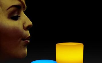 Safe LED Blow On-Off Candles