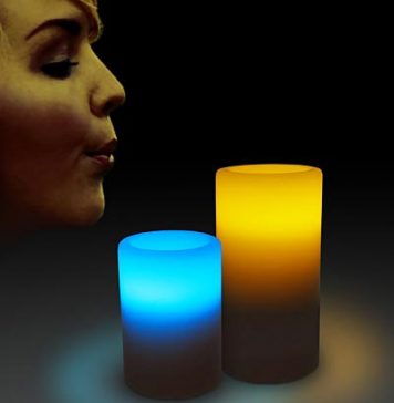Safe LED Blow On-Off Candles