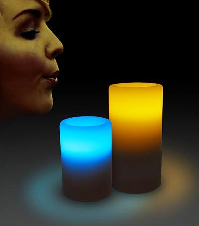 LED Blow On-Off Candles