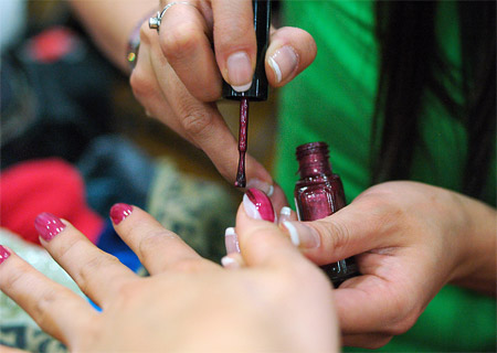 Manicure in Beauty Salon