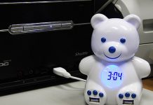 USB Bear 4-Port Hub & Alarm Clock