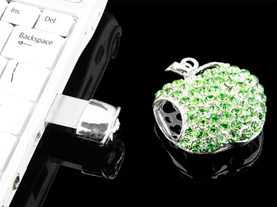 Green Apple Flash Drive