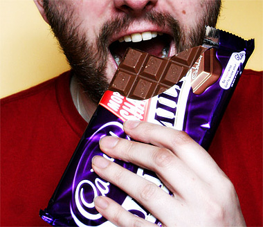 Man Eating Chocolate