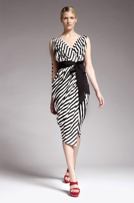 Donna Karan Black and White Dress