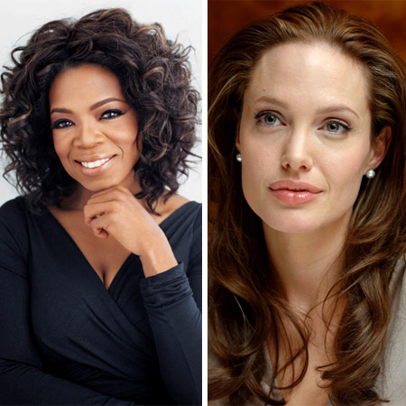 Oprah Winfrey and Angelina Jolie