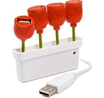 A USB 4 Port Hub Blooming on Your Desk